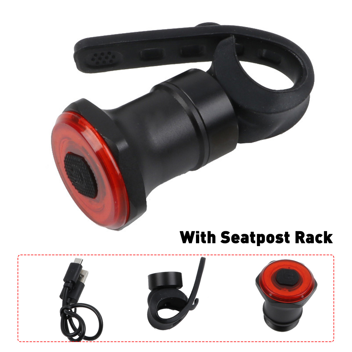 100 Lumen LED Bicycle Indicator Light, IPX6 Waterproof LED Rechargeable