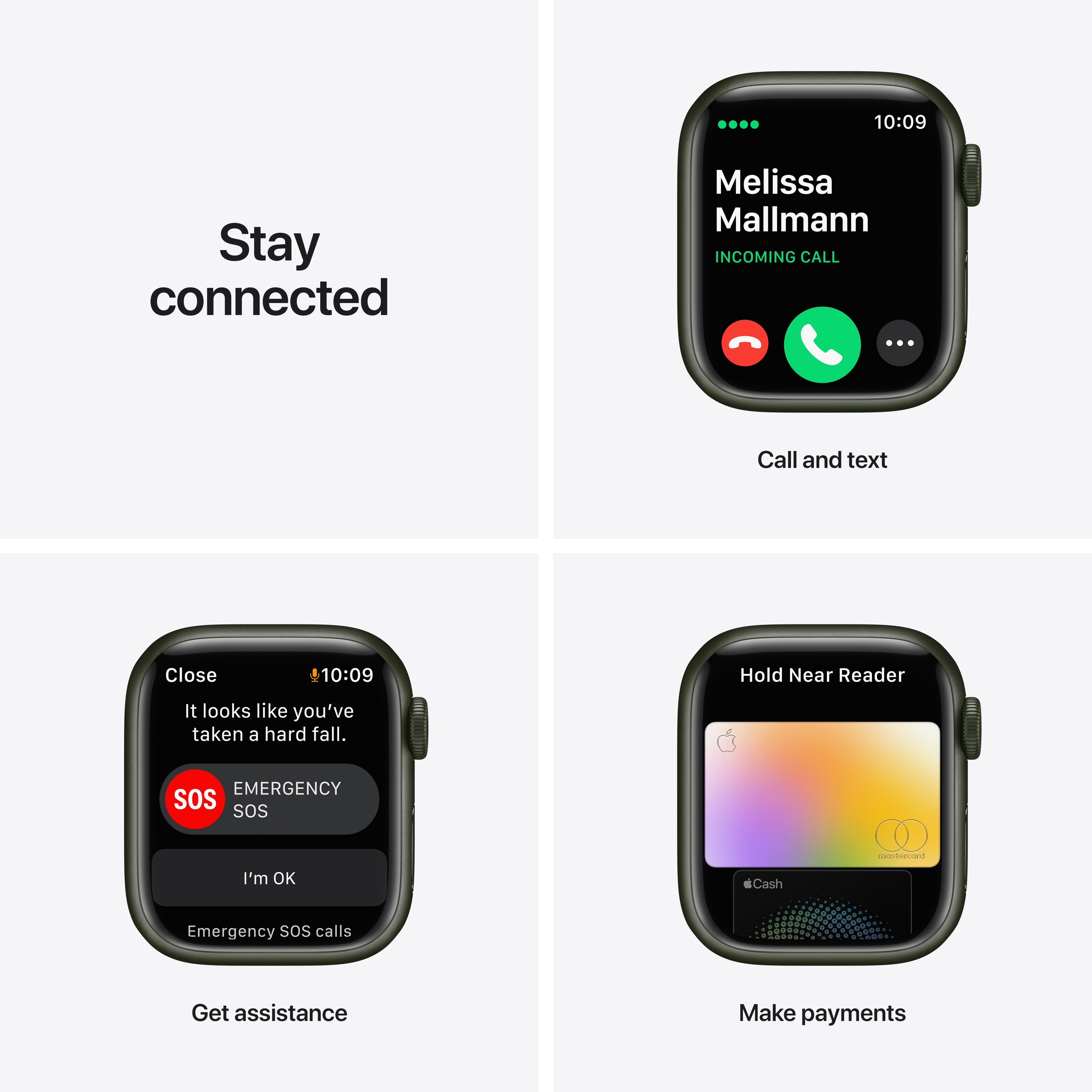 Apple Watch Series 7 GPS + Cellular, 41mm Green Aluminum Case with