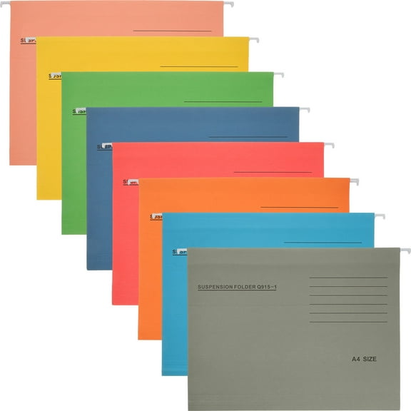 PENIKOKO A4 Hanging File Folders Assorted Colors for Office Document Organization and Storage
