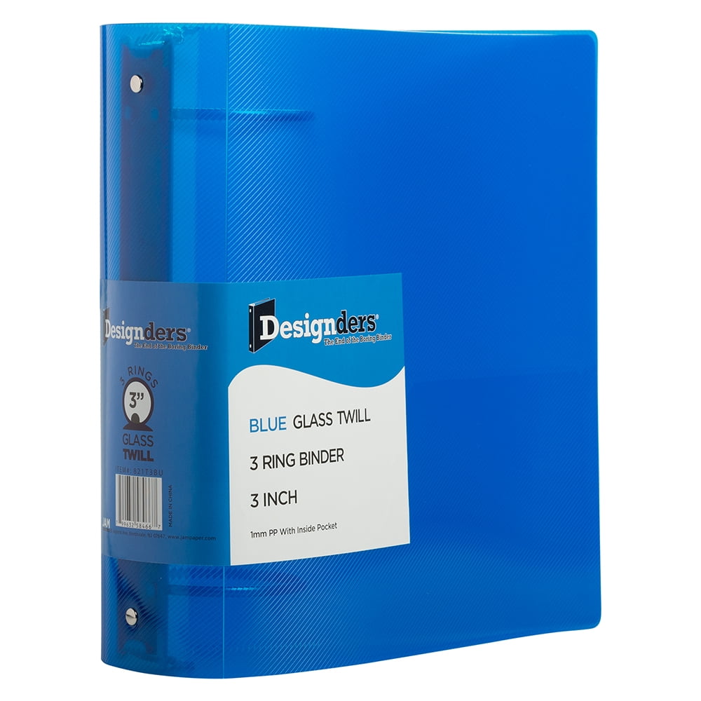 JAM Paper Plastic 3 in Binders, 3 Metal Rings, Sold Individually