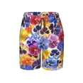 thumbnail image 5 of PAYOHTO Boy Swim Trunks Small Size 7-8 Teens Boy Beach Board Shorts Colorful Flowers Quick Dry Bathing Suit Swimwear, 5 of 9
