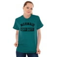 thumbnail image 3 of Mermaid Off Duty Cute Beach Lovers Women's Graphic T Shirt Tees Brisco Brands 3X, 3 of 6