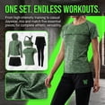 thumbnail image 5 of MOJOGO Workout Set for Women Summer Gym Outfit Hoodie Racerback Bra Top Shorts Leggings Yoga Clothes 5 PCS Exercise Athletic Outfits Set L, 5 of 10