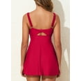 thumbnail image 3 of Traje de baño Aleumdr Tummy Control para mujer Fiery Red Medium, 3 of 7