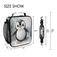thumbnail image 5 of Square Lunch Bag 10.5*3.5*9.5 Inches Cooler Bag Lunch Bag Insulation Portable Durable Fashion Super Cute Cartoon Penguins, 5 of 6