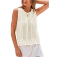 thumbnail image 3 of Shine Up Knit Tank Tops for Women Beach Vacation Clothes Summer Casual Crochet Tops Vest, 3 of 4