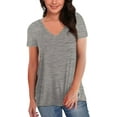 thumbnail image 3 of Womans Short Sleeve Shirts V Neck Tees Women Cute Tops Solid Color, 3 of 5