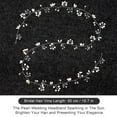 thumbnail image 3 of 50cm Haarschmuck Hochzeit,Kopfschmuck Hochzeit Haardraht Haarschmuck Braut Perlen Strass Silber Blumen Haarband,Brautschmuck Haarreif Hochzeit Vintage Stirnband Braut Haarranke für Frauen und Mädchen, 3 of 7
