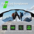 thumbnail image 2 of Polarized Sports Sunglasses for Men and Women, Big Frame TR90 Flexible Frame with UV Protection for Cycling, Running and Hiking, 2 of 6