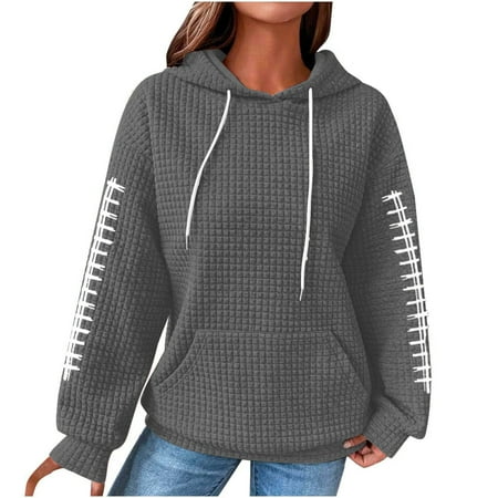 

WUDATI Women s Graphic Hoodies Pullover Sweatshirts with Pockets Trendy Loose Fit Long Sleeve Tops for Casual Daily Wear Travel School Work Fall Winter