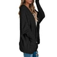 thumbnail image 2 of Oversized Open Front Female Casual Loose Knit Cardigan, 2 of 3