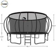 thumbnail image 4 of YORIN Trampoline pour 10 Enfants, Trampoline de 16 Pi pour Adultes avec Filet d'Enceinte, Panier de Basketball, Échelle, Trampoline Récréatif Extérieur de 1500 Lb, Trampoline Robuste avec Lumière, Arroseur, Bas, 4 of 8