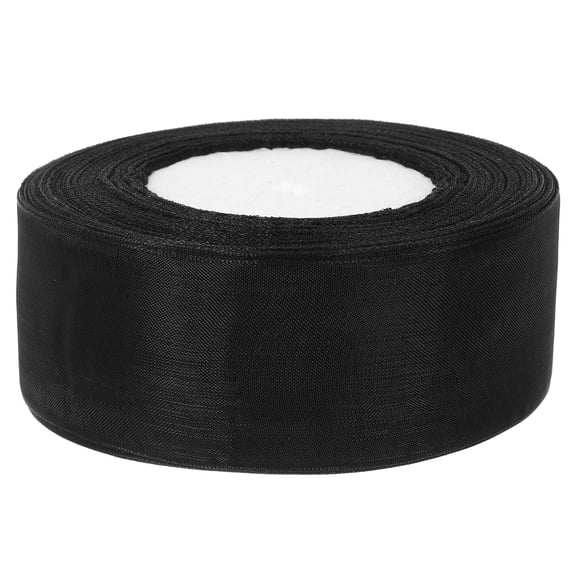 UNOMOR Black Sheer Ribbon Ribbons Black Organza Wedding Decorations For Events 1Pcs