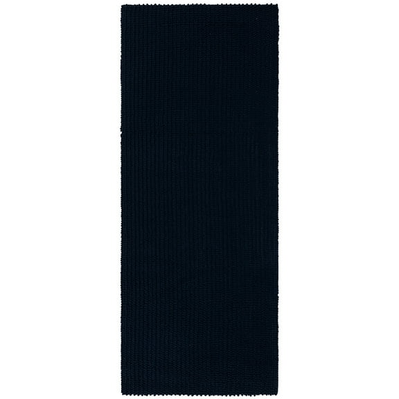 Mohawk Home Homespun Plush Fade/Stain Resistant Non-Slip Machine Washable Bath Rug, Indigo, 2' x 5'