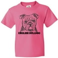 thumbnail image 3 of Inktastic English Bulldog Sketch Portrait with Dog Breed Name Youth T-Shirt, 3 of 5