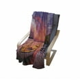 thumbnail image 4 of Sunset Soft Flannel Fleece Throw Blanket, Enchanted Coast with a Rowboat Under Hazy Sky Peaceful Nature Image, Cozy Plush for Indoor and Outdoor Use, 70" x 90", Pink and Purple, by Ambesonne, 4 of 6