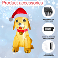 thumbnail image 4 of 5 FT Inflatable Christmas Dog with Built-in LED Lights, Blow up Christmas Dog Christmas Inflatable Dog for Christmas Xmas Holiday Party, 4 of 5