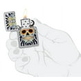 thumbnail image 5 of (2 pack) Zippo Sugar Skull Street Chrome Pocket Lighter, 5 of 7