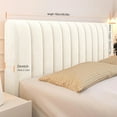 thumbnail image 5 of Velvet Bed Headboard Cover Queen King Full King Size Headboard Slipcover Quilted Thicken Dustproof Protector Cover for Bedroom Decor Washable (150cm/59in) Light Gray, 5 of 7