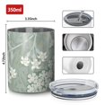 thumbnail image 4 of Floral 12oz Stainless Steel Coffee Mug – Double-Wall Insulated Cup with Spill-Resistant Lid, 360° Full-Print Design, Keeps Drinks Hot & Cold for Home, Office, Travel,Thanksgiving,Christmas, Spring, 4 of 5