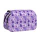 thumbnail image 1 of Disketp Violet Estuche de Lápices de Doble Capa con Tapa Abatible y Cremallera, Organizador Escolar para Adolescentes y Adultos, 1 of 7