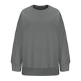 thumbnail image 3 of Timegard Chandails pour Femmes à Col Rond à Manches Longues Confortables Chandail Uni d'Automne Décontracté Ample, 3 of 3