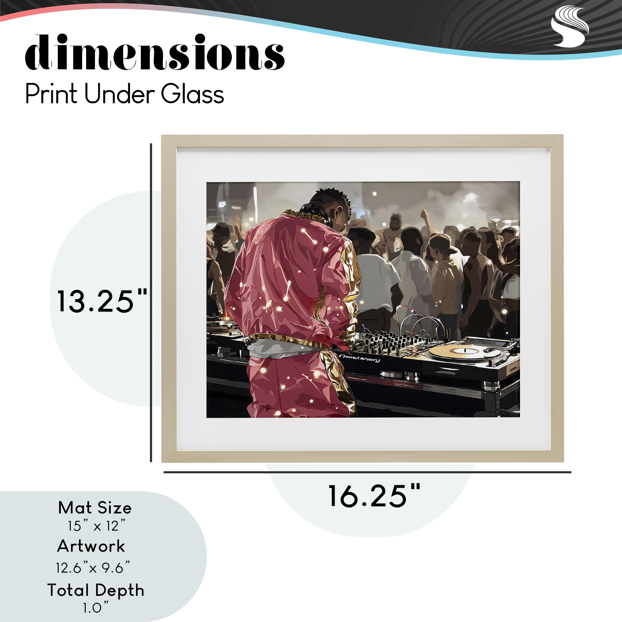 Stupell Industries DJ Performance At Nightclub Birch Framed Print Under Glass, design by Franklyn Gregory