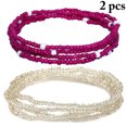 thumbnail image 2 of 2 Pcs Chaîne à Perles pour Femmes, Chaîne de Corps à Perles Mode, Chaîne de Ventre pour la Plage, 2 of 10