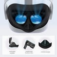 thumbnail image 4 of Protector facial de silicona VR para Meta/Oculus Quest 2 Cubierta VR Auriculares a prueba de sudor Almohadillas faciales de repuesto impermeables Accesorios Oculus Quest 2 Negro, 4 of 6