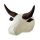 thumbnail image 4 of Decoración de pared con cabeza de animal 3D, cabeza de animal de peluche para sala de juegos o dormitorio. Buffalo 24x30cm, 4 of 9