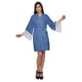 thumbnail image 5 of Moomaya Printed Short Robes For Women Cotton Robes For Women With Lace Trim, 5 of 6