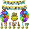 Scooby Doo Party Supplies - Scooby Doo Birthday Party Decorations Includes Happy Birthday Banner Cake Topper Balloon