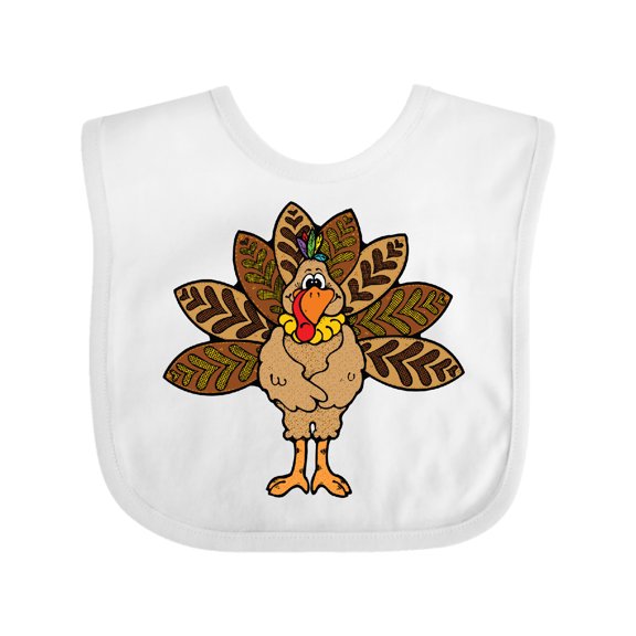 Inktastic Thanksgiving Turkey Boys or Girls Baby Bib