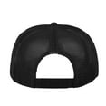 thumbnail image 3 of Toptie 5 Panel Trucker Hat Mesh Back Snapback Hat with Braid for Men & Women-Black/White, 3 of 8
