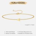 thumbnail image 6 of Turandoss Initial Bracelets for Women Girls Jewelry Gifts Letter J Initial Bracelet Dainty Bracelet Jewelry Gifts for Her Bracelets for Women Girls Trendy, 6 of 8