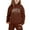 Brown, variant on WOYY Toddler Girls Tracksuit Letter Print Hoodie Sweatshirt Jogger Pants Set, Sizes 2-3T