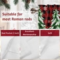 thumbnail image 7 of Christmas Dwarfs Valances for Windows, 42 x 18in, Xmas Gnome Pine Tree Snow Red Black Plais Rod Pocket Kitchen Valance Curtain Light Filtering Window Treatments for Living Room Bedroom, 1 Panel, 7 of 7