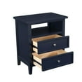 thumbnail image 4 of Comfort Pointe Walker Table de Nuit en Bois Bleu Minuit à 2 Tiroirs, 4 of 11