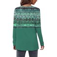 thumbnail image 3 of ICHUANYI Liquidación Tops para Mujer Casual Manga Larga Tops de Verano Camisetas con Estampado Camisetas con Cuello en V de Moda ICHUANYI WER202308231004, 3 of 5