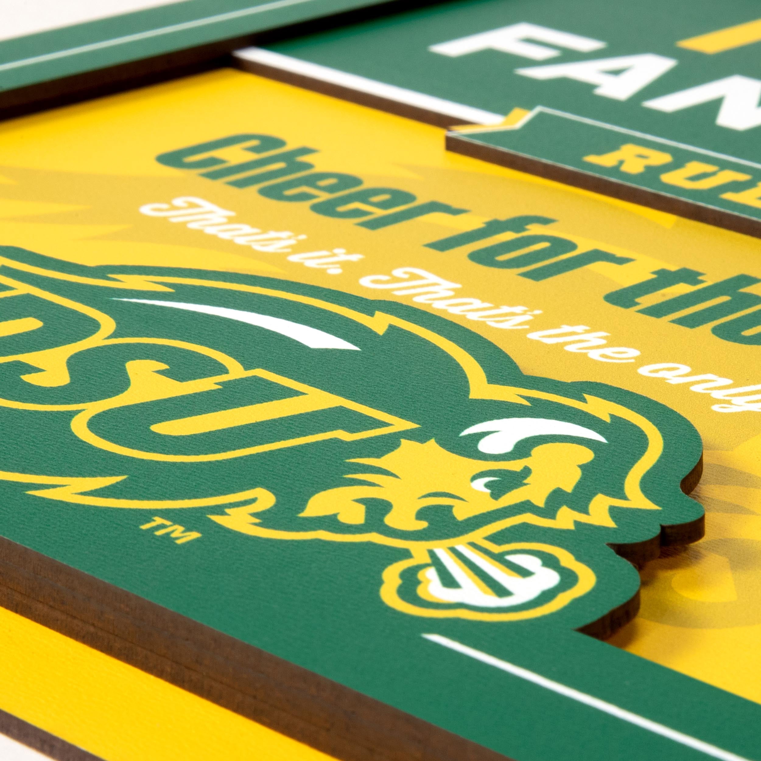 YouTheFan NCAA North Dakota State Bison Fan Rules 3D Wall Art