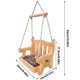 thumbnail image 5 of Comedero Para Pájaros Columpio Colgante Comedero Para Pájaros Silla De Madera Forma Columpio Comedero Para Pájaros Para Alféizar De Ventana Árbol Noticed PT002366-01, 5 of 6
