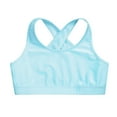 thumbnail image 4 of Ocealan Girls Crisscross Back Sports Bra Gymnastics Dance Sports Crop Top Yoga Shirts Light Blue 12, 4 of 4
