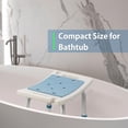 thumbnail image 3 of Shower Stool with Shower Head Holder, Tool-Free Assembly Shower Chair for Bathtub and Inside Shower, Adjustable Shower Seat for Seniors, Elderly, Handicapped, Pregnant (350lbs), 3 of 7