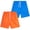 Royal/Orange, variant on Quad Seven Boys' Swim Trunks - 2 Pack Basic Solid Quick Dry Board Shorts Bathing Suit (8-18)