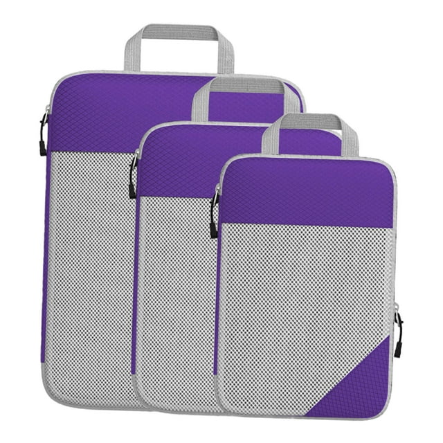3 Pack Compression Packing Cubes, Luggage Organizer Bags, Travel Organizer Cubes