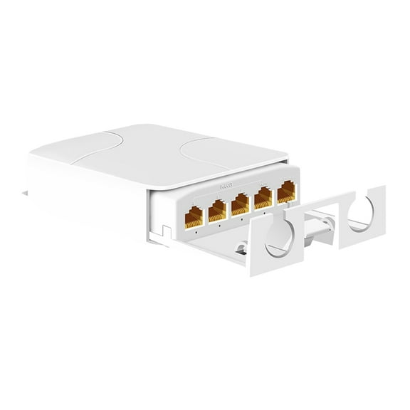 New 4-Port IP55 Outdoor Waterproof POE Repeater 1000Mbps 1 to 4 Network Switch PoE Extender for IP Cameras 1000M