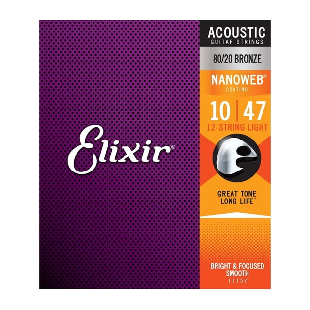 Juego de 12 Cuerdas para Guitarra Acústica 11152 ELIXIR