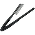 thumbnail image 6 of Raindrops Folding Hairdressing Straightener Comb V Shaped Hair Straightening Comb for Salon, 6 of 7