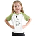 thumbnail image 6 of SGFCWSX Girls Short Sleeve Raglan T-Shirt, Kids Crew Neck Regular Fit Graphic Tees Summer Tops Mint Green Size 9-10 Years, 6 of 8