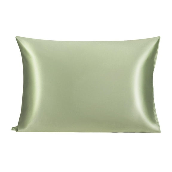 Unique Bargains Mulberry Silk Pillowcase 25 Momme 1Pc Olive Green Queen